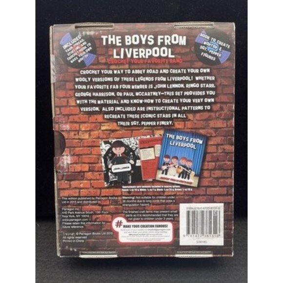 The Beatles " The Boys from Liverpool" Crochet set Brand new in Sealed box - Picture 2 of 8